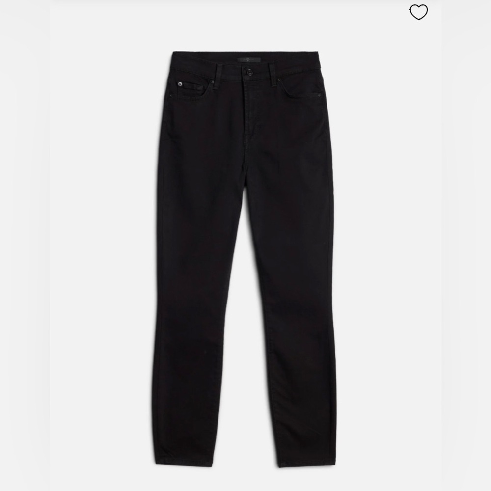 7 For All Mankind Women’s High Waist Skinny Ankle Jeans Pants Black 32W